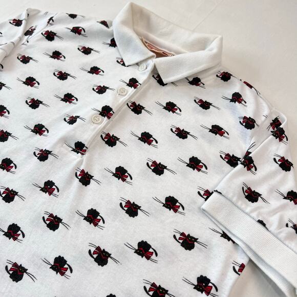 Cutty Rock Vintage Black Car Kitten Polo shirt women’s size medium 1980's - Picture 4 of 9